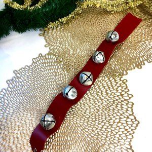 Bevin Bells Leather Sleigh Silver Bell Strap Vtg